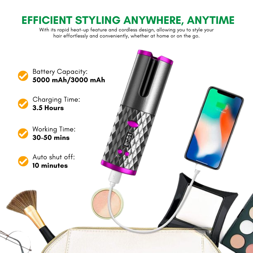Cordless Automatic Hair Curler | Luxenique