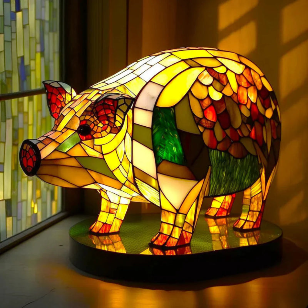 Animal Table Lamp –Stained Glass Style | Luxenique