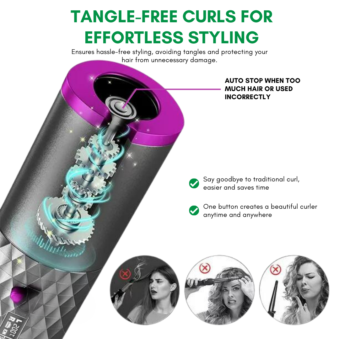 Cordless Automatic Hair Curler | Luxenique