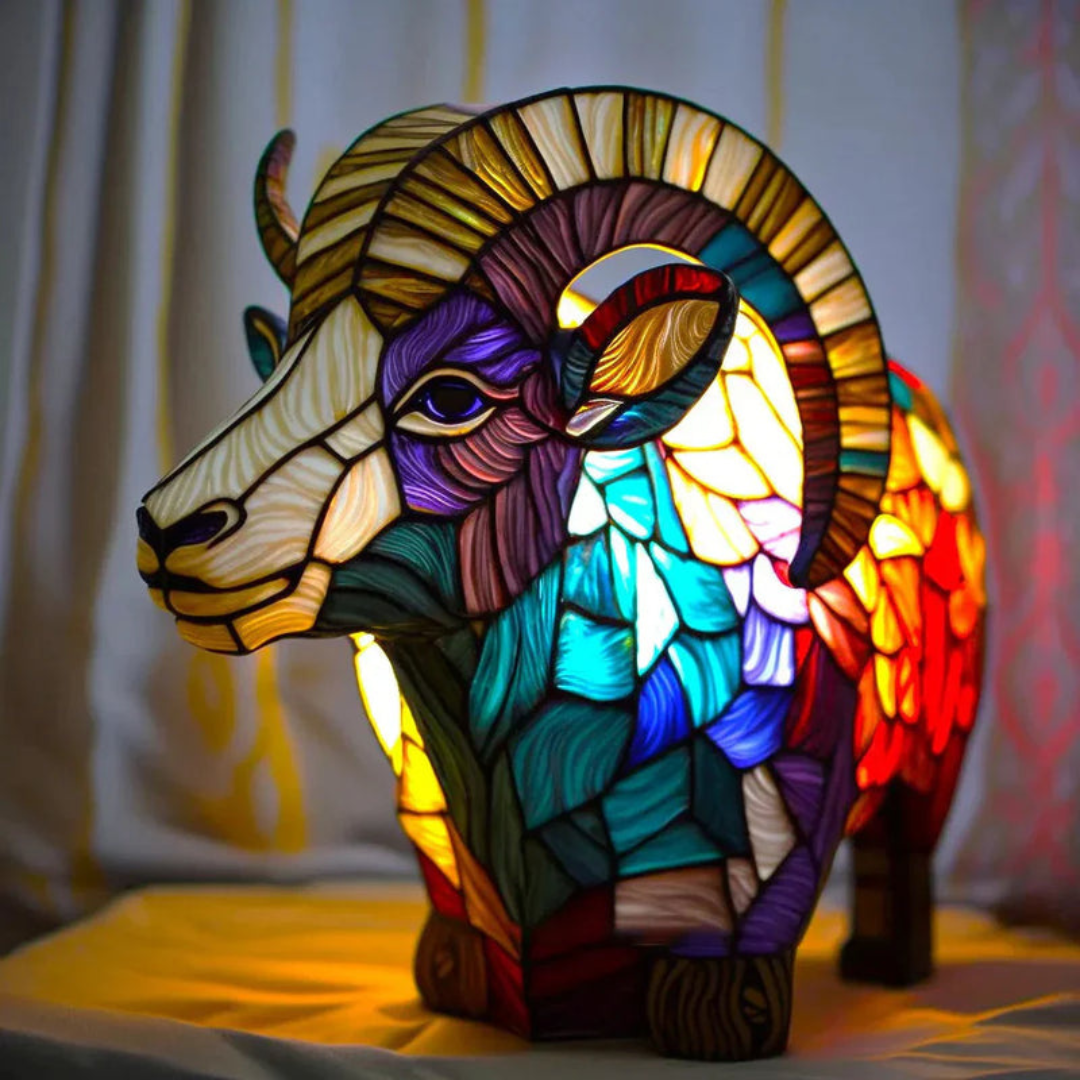Animal Table Lamp –Stained Glass Style | Luxenique
