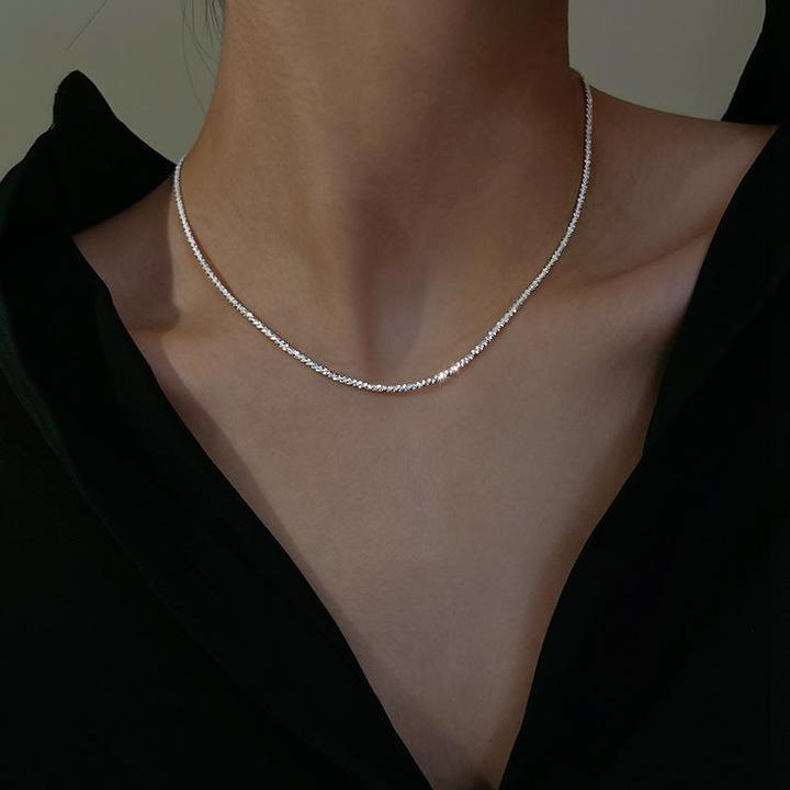 Two-Layer Minimalist Jewelry- Starlight Silver Necklace Set | Luxenique