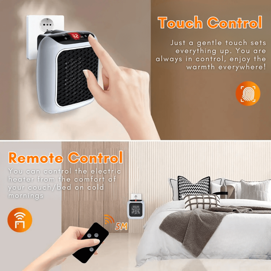 HEATPOD Wall-Mounted Portable Heater – Adjustable Temperature & Timer | Luxenique