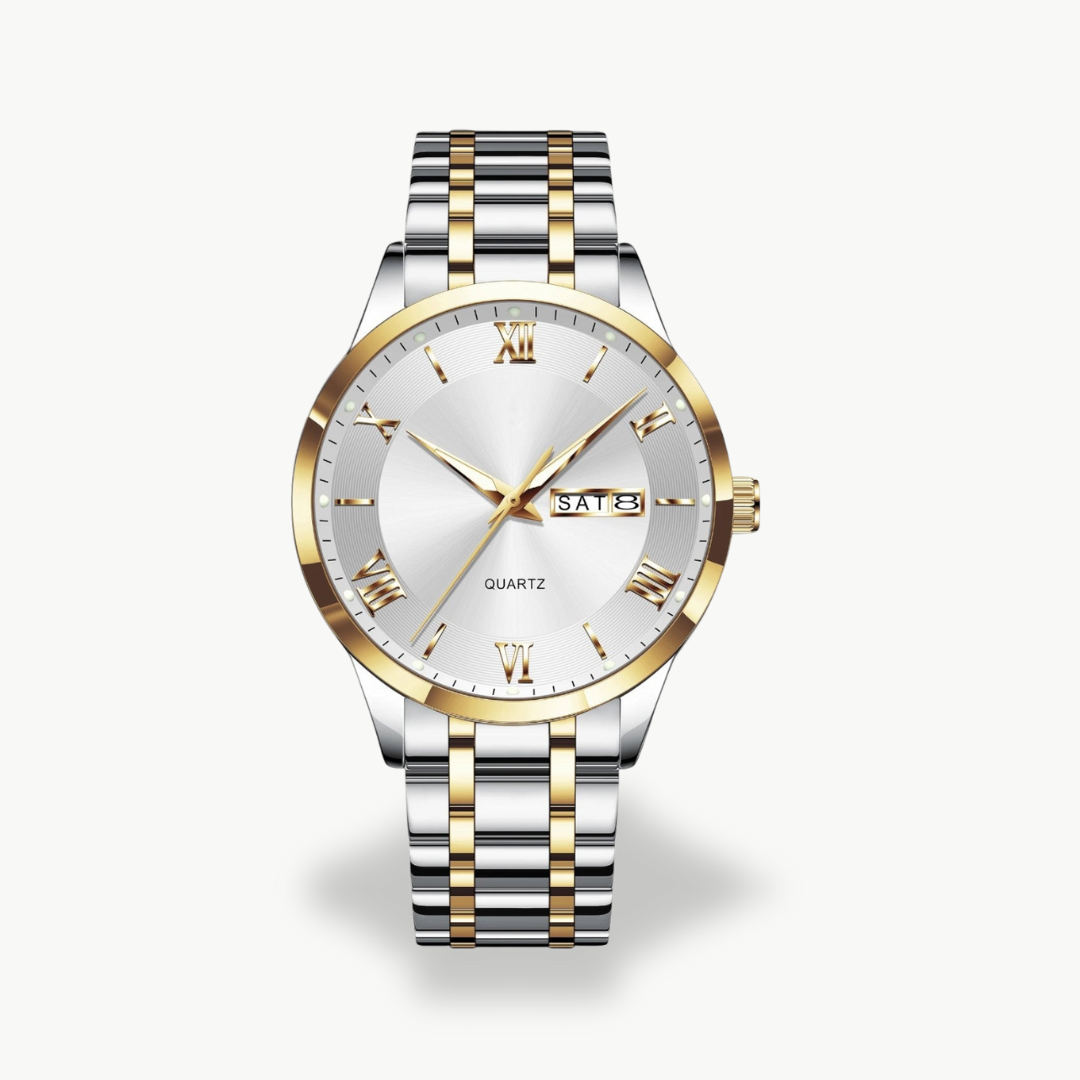 Men's Quartz Watch with Metal Band