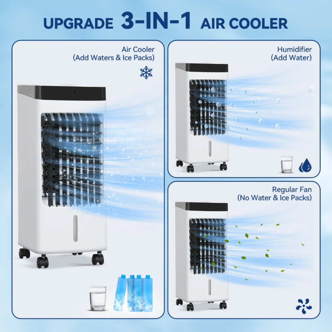 Portable Air Cooler with Remote Control and 4L Tank | Luxenique
