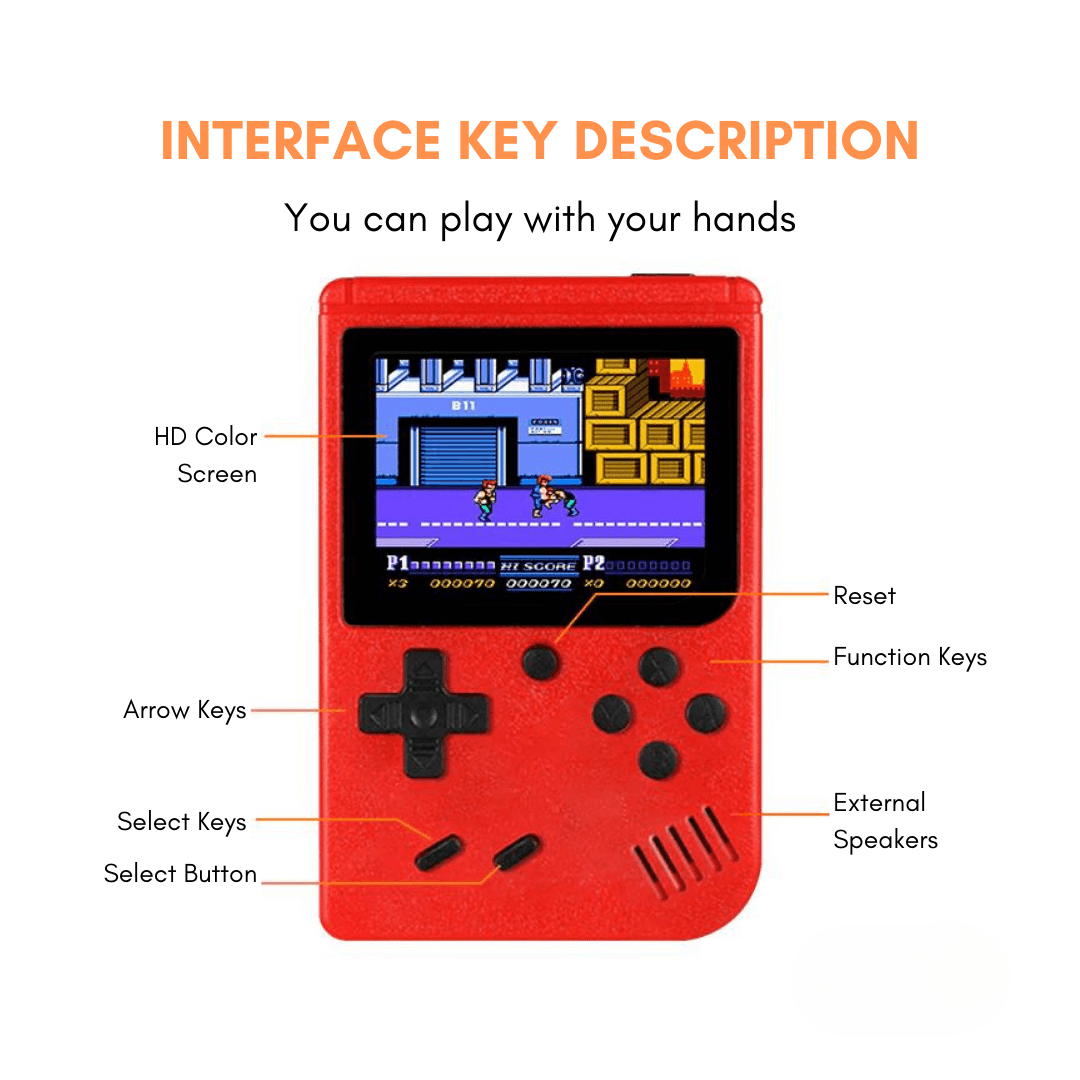 Portable Retro Gaming Console with 400+ Games | Luxenique