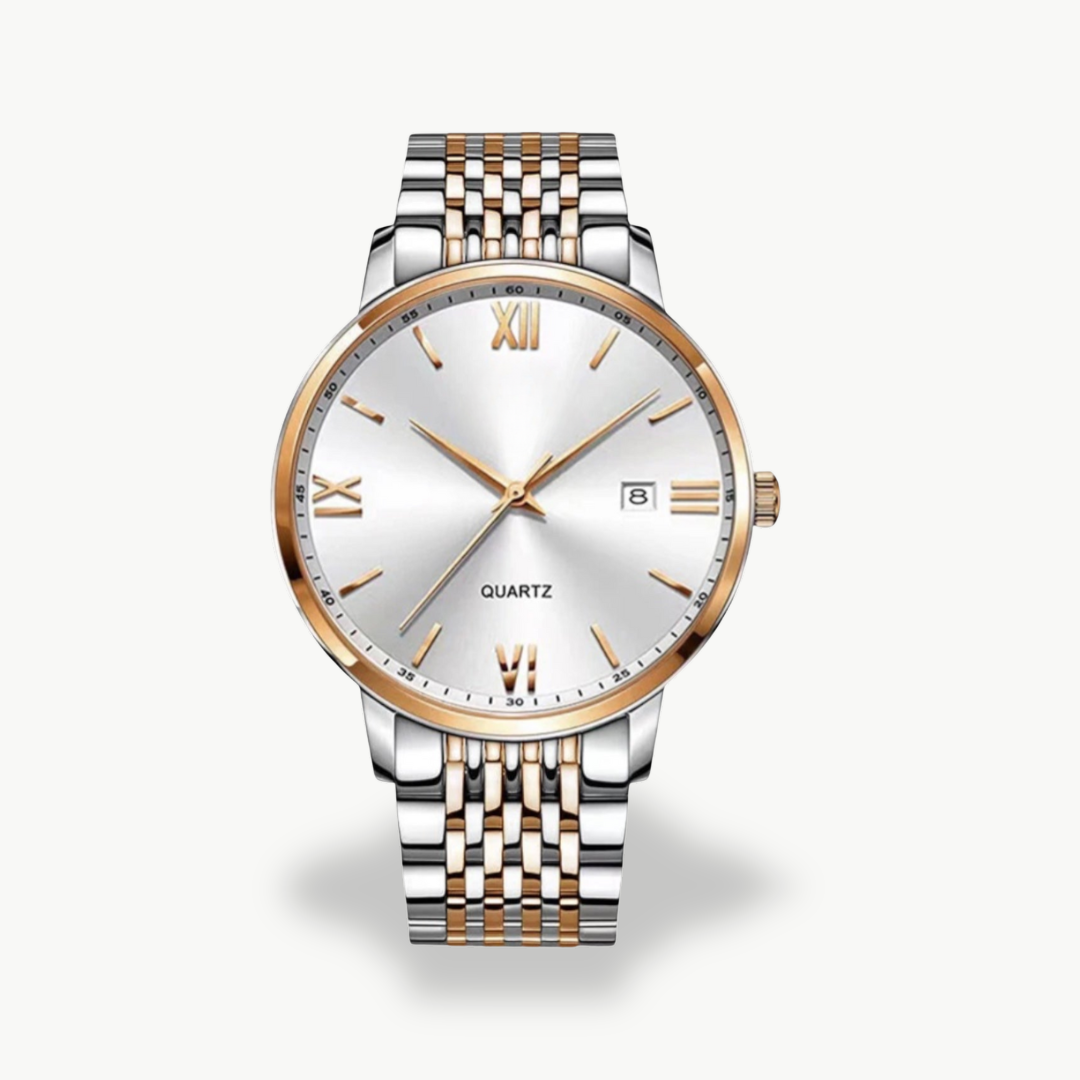 Men's Quartz Watch with Metal Band