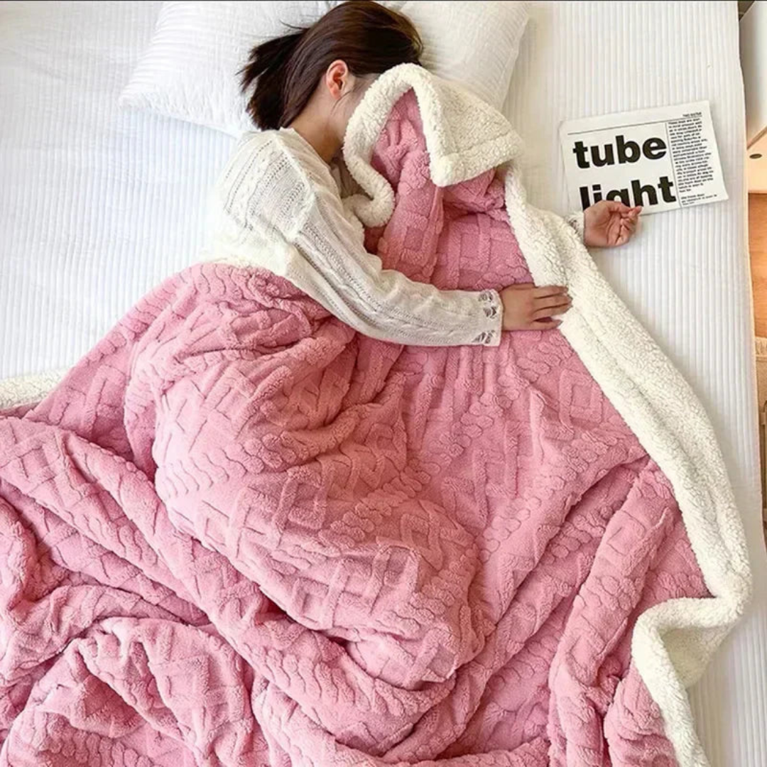 WarmWool Thick Lambswool Blanket – Winter Cozy Throw | Luxenique