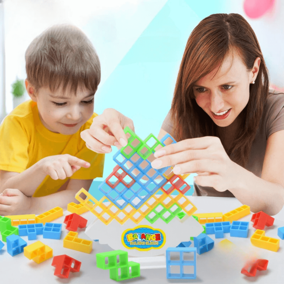 Tetritopple Wobble Stack Game for Kids and Families | Luxenique