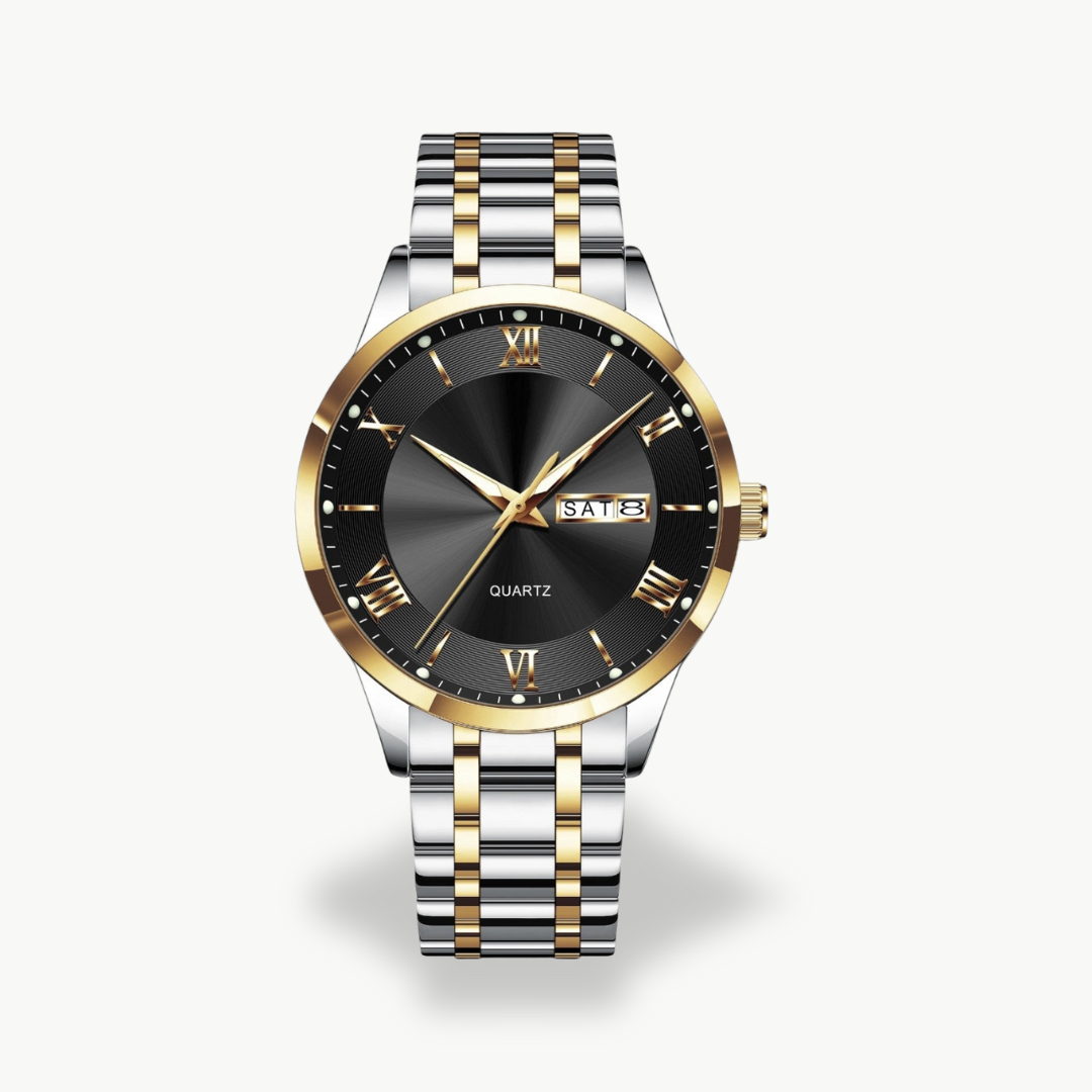 Men's Quartz Watch with Metal Band