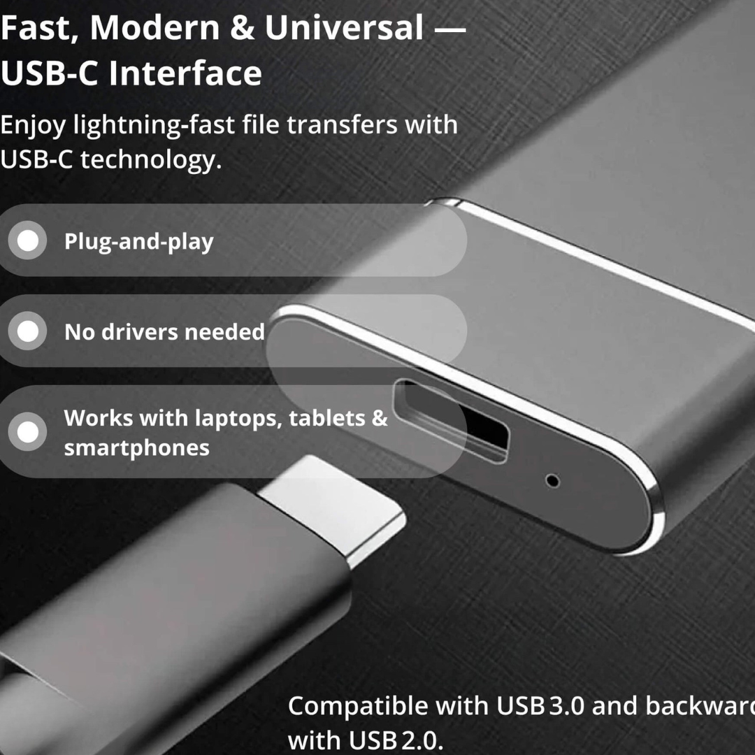 Portable External SSD with USB 3.0 and Type-C Interface | Luxenique