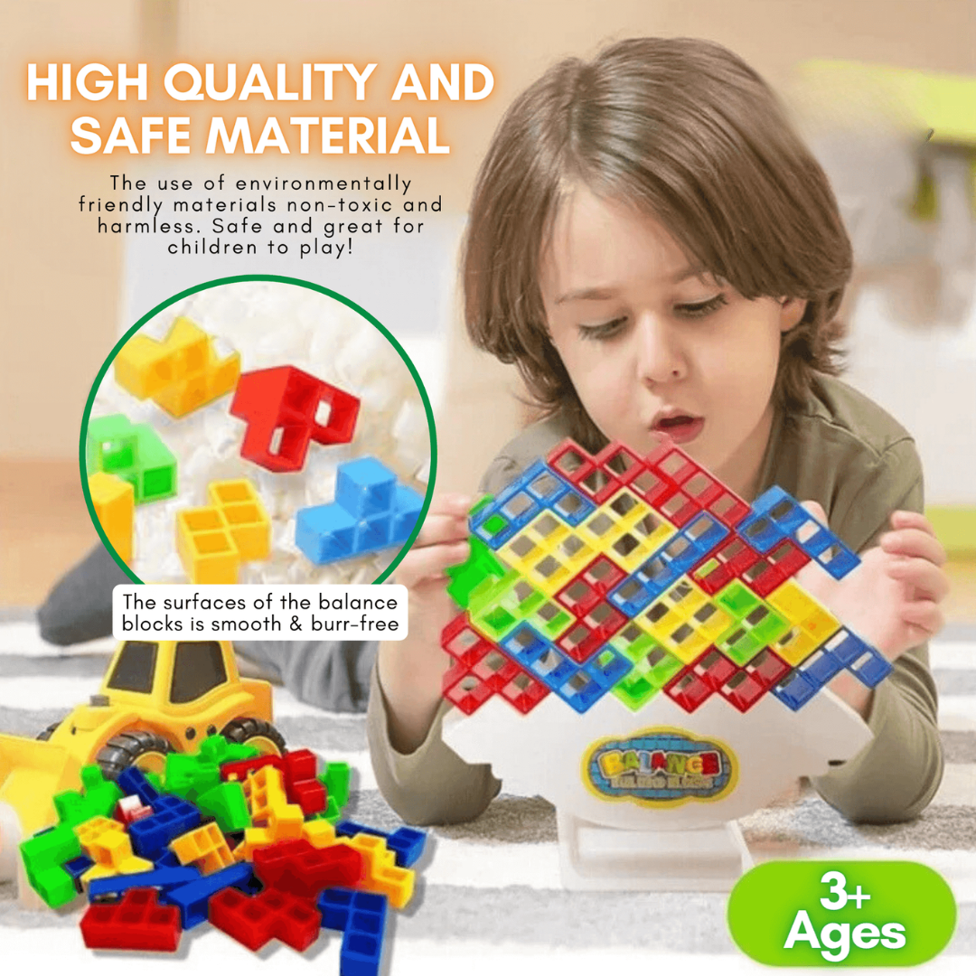 Tetritopple Wobble Stack Game for Kids and Families | Luxenique