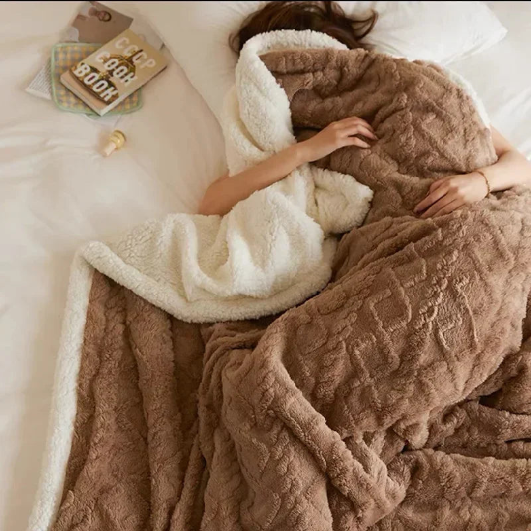 WarmWool Thick Lambswool Blanket – Winter Cozy Throw | Luxenique
