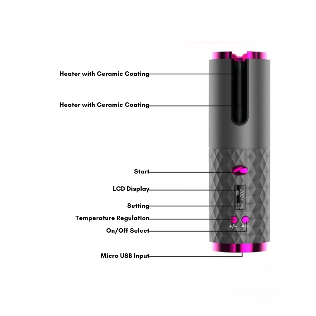 Cordless Automatic Hair Curler | Luxenique