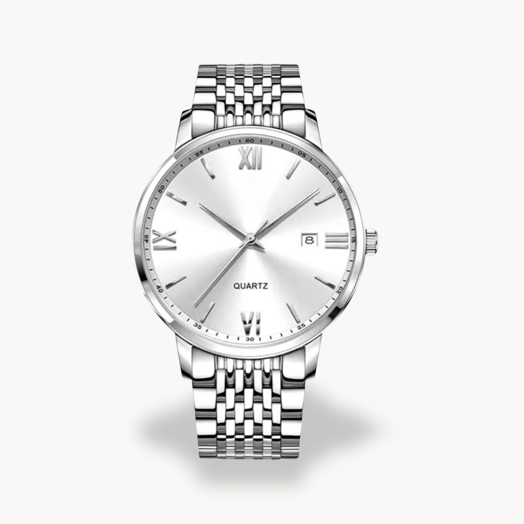 Men's Quartz Watch with Metal Band