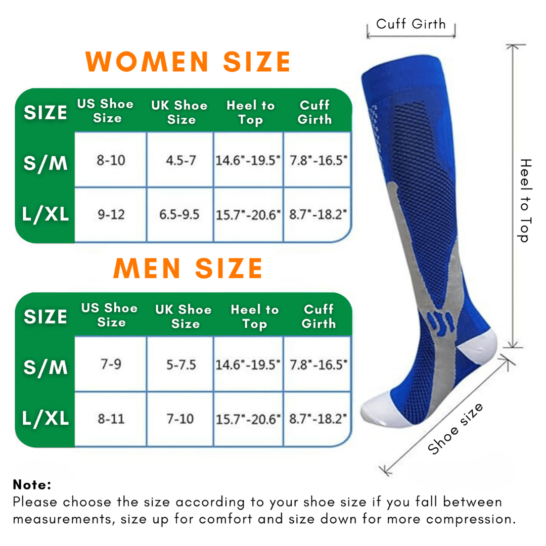 Compression Socks for Leg and Foot Circulation Support | Luxenique