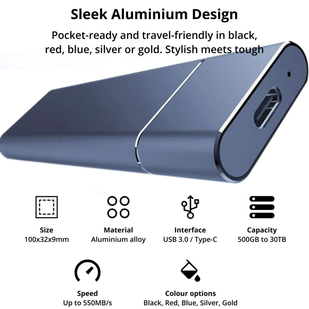 Portable External SSD with USB 3.0 and Type-C Interface | Luxenique