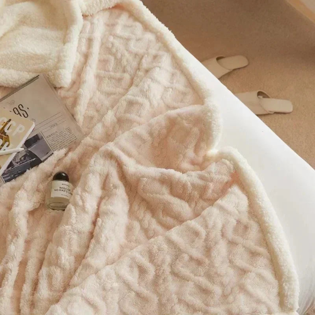 WarmWool Thick Lambswool Blanket – Winter Cozy Throw | Luxenique