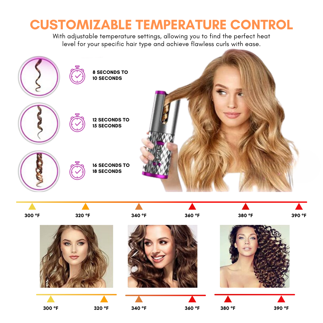 Cordless Automatic Hair Curler | Luxenique