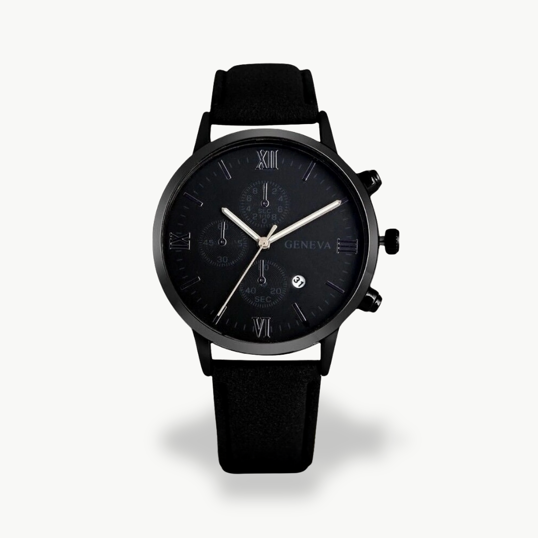 Men's Chronograph Watch - Leather Strap | Luxenique