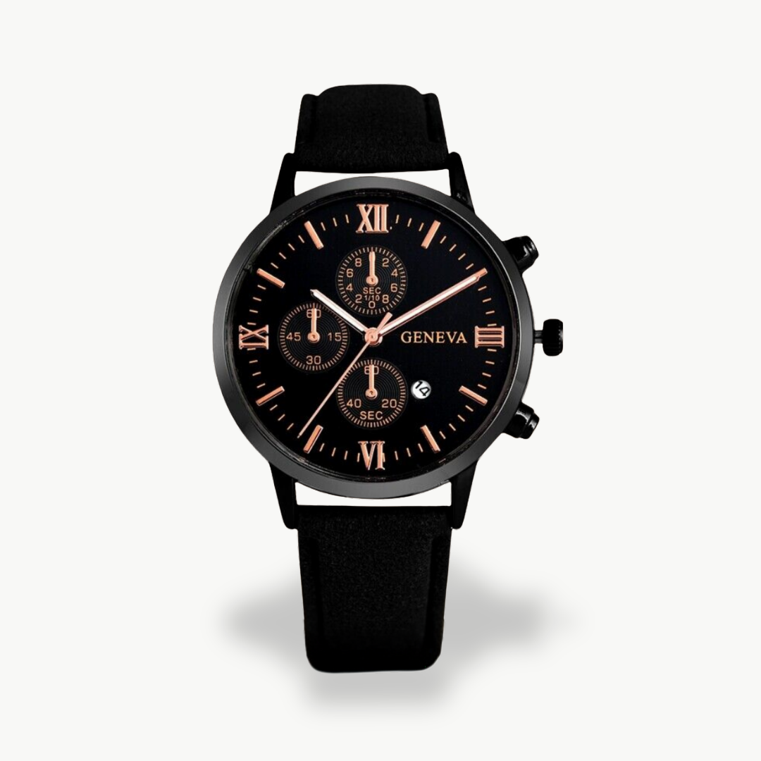 Men's Chronograph Watch - Leather Strap | Luxenique