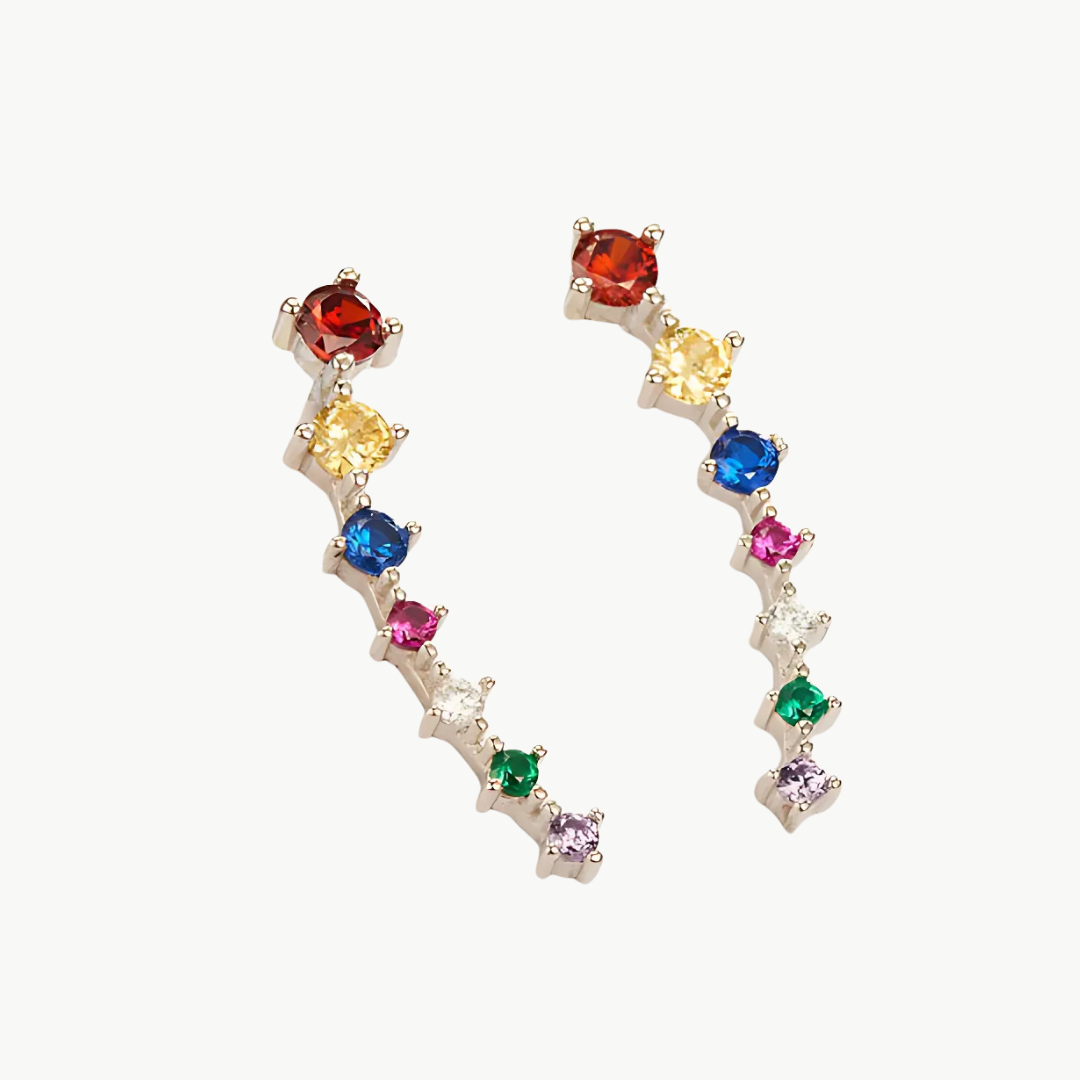 Sterling Silver Zircon Stud Earrings | Luxenique