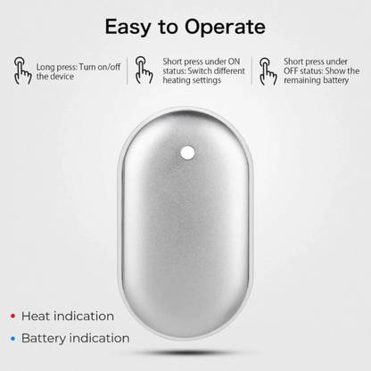Rechargeable Hand Warmer & Power Bank with USB-C Charging | Luxenique