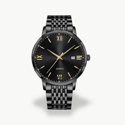 Men's Quartz Watch with Metal Band