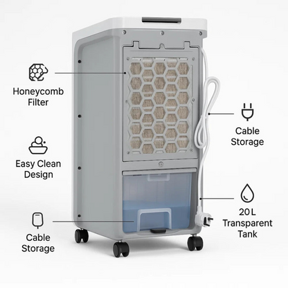 Portable Air Cooler with Remote Control and 4L Tank | Luxenique