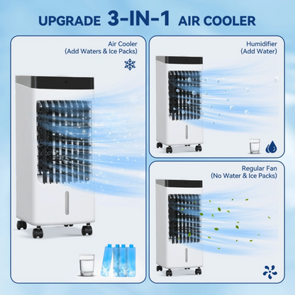 Portable Air Cooler with Remote Control and 4L Tank | Luxenique