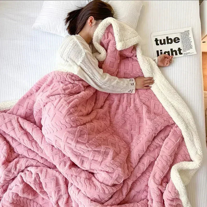 WarmWool Thick Lambswool Blanket – Winter Cozy Throw | Luxenique