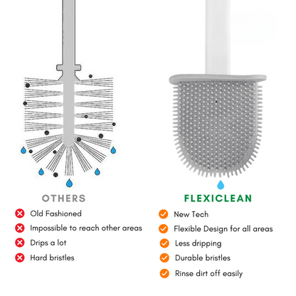 Silicone Toilet Brush with Holder | Luxenique
