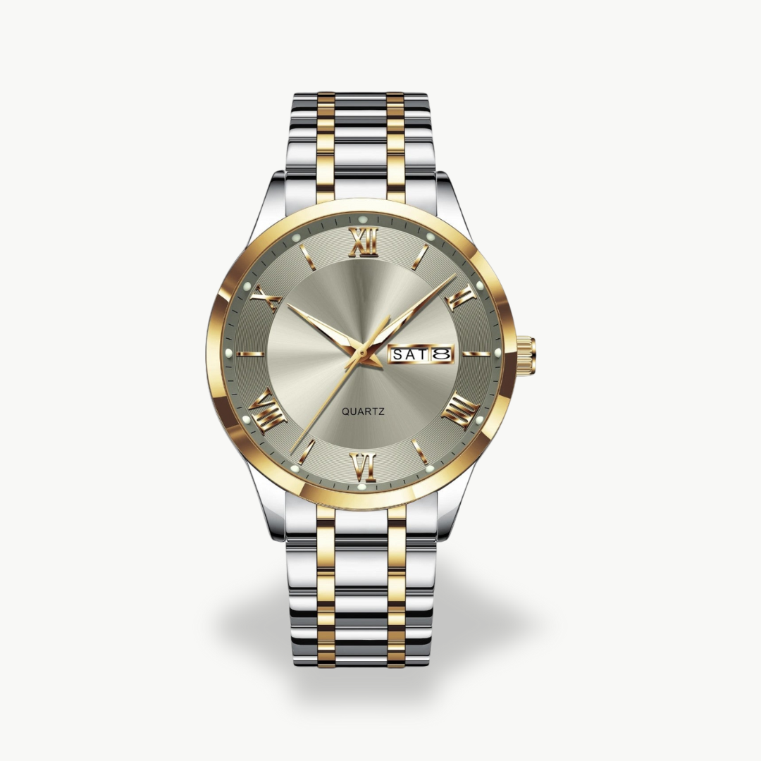 Men's Quartz Watch with Metal Band