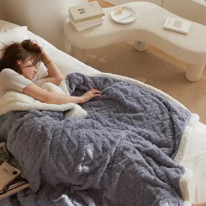WarmWool Thick Lambswool Blanket – Winter Cozy Throw | Luxenique