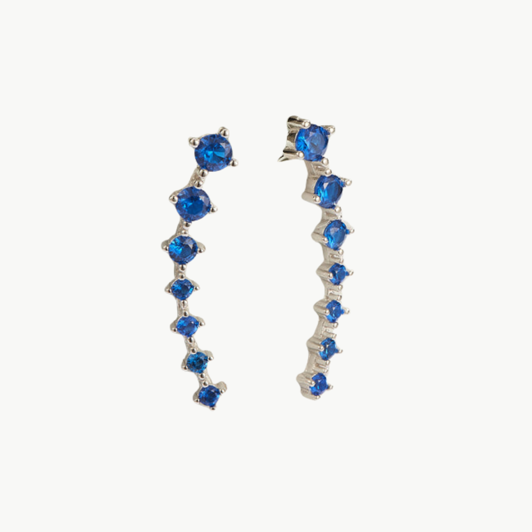Sterling Silver Zircon Stud Earrings | Luxenique