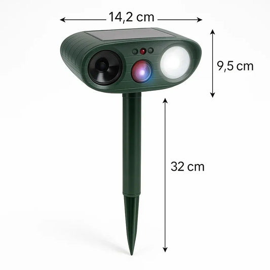 Solar-Powered Ultrasonic Animal Repeller | Luxenique
